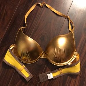 Gold dance bra